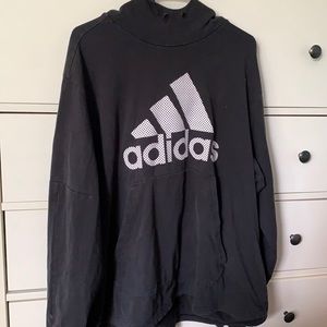 Oversized Black Adidas Hoodie